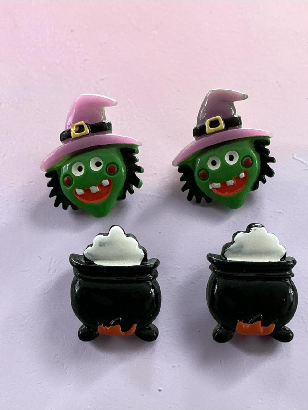 🆕 Witches and Cauldron Stud Earrings